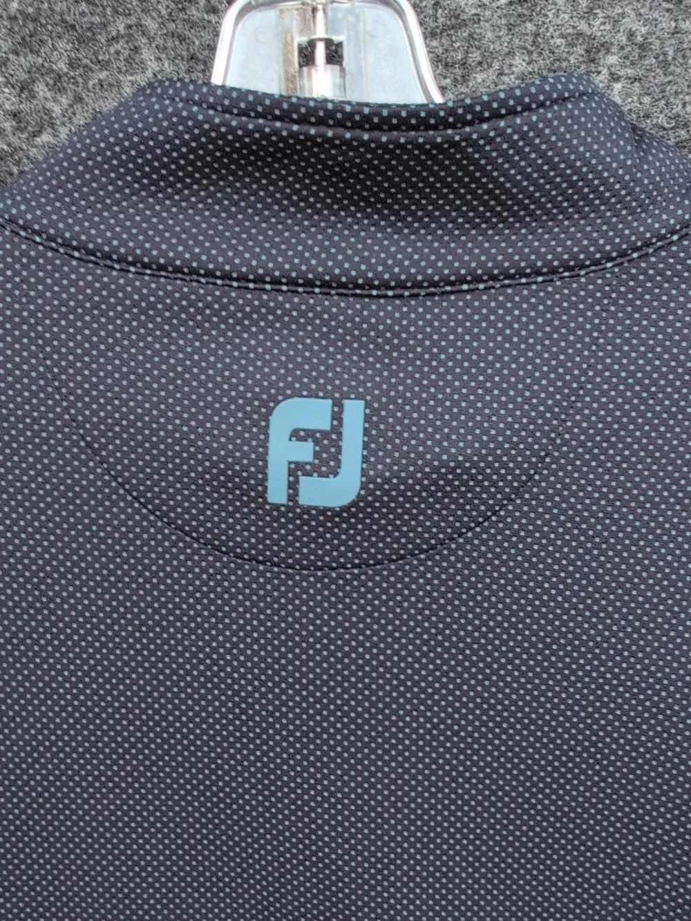 FootJoy Thermo Series Shirt XXL Blue Polka Dot AOP Quarter Zip Mid Layer Golf
